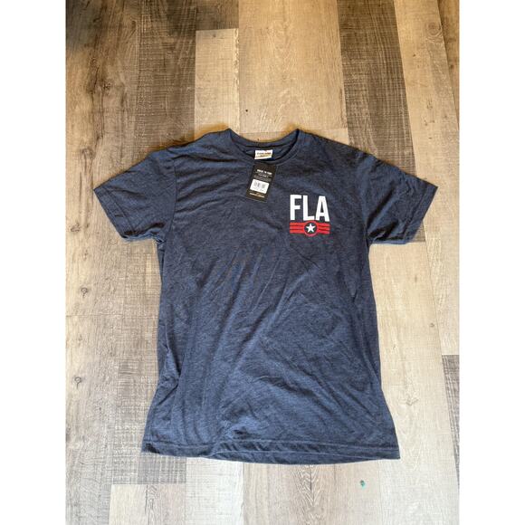 Where I'm From Florida Shirt Mens Medium Blue FLA Graphic Tee Soft Patriotic USA - Picture 2 of 7